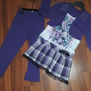 NWOT Girls 2pc set Purple As 18 1/2 will fit 16-20